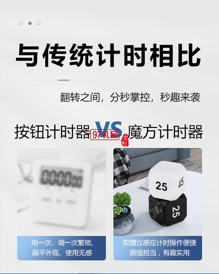 翻轉計時器魔方電子定時器 斜角 時間管理